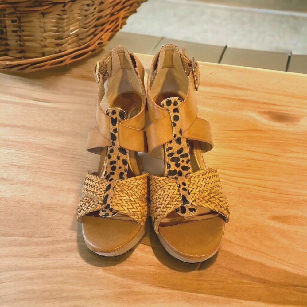 NEW CARLOS BY CARLOS‎ SANTANA "CARLEY" WEDGE SANDALS SIZE 7 1/2
